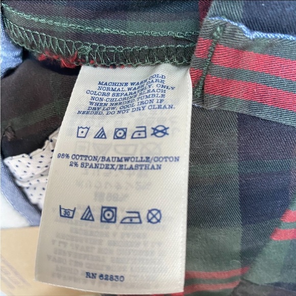 NWT Lands’ End Canvas True Slim Chino Pants Green Plaid Tartan Size 10 - Picture 10 of 12